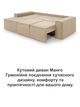 Диван угловой Манго 260×170 см, светло-кремовый - изображение 8