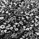 Штапель принт квіточки чорно-білий - изображение 6