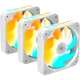 Комплект корпусних вентиляторів Gigabyte EZ Chain Fan 120 Ice PWM 3 шт. 120 мм 2200 об/хв White (GP-GBT EZFAN1203 ICE) - зображення 4