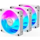 Комплект вентиляторів для корпусу Gigabyte Aorus EZ Chain Fan 120 Ice PWM 3 шт 120 мм 2000 об/хв White (GP-ECFAN1203 ICE) - зображення 1