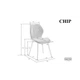 Стул кухонный кресло с мягкой спинкой металл/Ткань CHIP Intarsio черный каркас / Графит - изображение 3