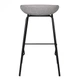 Барный мягкий стул без спинки SVEN Intarsio металл/ткань Черный каркас / Серый - изображение 3