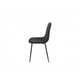 Стул кухонный кресло с мягкой спинкой металл/Ткань бархат LUKE Intarsio черный каркас / Черный - изображение 4