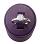 Срібна каблучка з муасанітом 1,0 ct. 6,5 мм 18 розмір, Сертифікат (219683008) - зображення 1