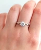 Срібна каблучка з муасанітом 1,0 ct. 6,5 мм 19 розмір, Сертифікат (219157963) - зображення 2