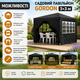 Садовый павильон Gordon 3×3×2,5 м, графитового цвета, с 4 стенками и окнами, торговая палатка, беседка для сада, дачи, двора и отдыха, тент со стальным каркасом и защитой UV 50+ - изображение 7