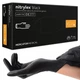 Перчатки нитриловые Mercator Nitrylex Black неопудренные XS (100 шт/уп), черные - изображение 1