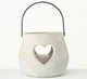 Подсвечник с ручкой и сердечком серый бетон h 15 см 1004636 Boltze 1004636 - изображение 1