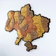 Мапа України настінна середня 3D об'ємна в коробці ручна робота 92.5*64.6 см Гранд Презент 12 - изображение 3