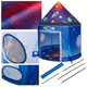 Ігровий намет-будиночок із сітчастими вікнами для дому та вулиці 135х100 см синій LS-2761 - зображення 4