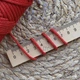 Бавовняний шнур для макраме 3 мм, червоний № 33, Candy-yarn — для плетіння, сумок, припинд та декору, 200 г/100 м - зображення 2