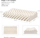 Подушка Dunlopillo ECO Wave Massage ортопедическая из натурального латекса 60х40х12 см White - изображение 2