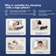 Подушка NOYOKE ортопедическая Memory foam с эффектом памяти для шейного отдела хребта для сна на боку 60х40х12-14 см Gray - изображение 6