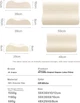 Подушка JD Low Wave ортопедическая 59х39х10-8 см Латекс White - изображение 7