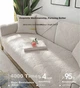 Накидка для дивана AVIVI Four Seasons хлопчатобумажная прямоугольная стеганная 90х160 см Beige - изображение 6
