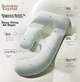 Подушка для вагітних October Crystal SH3220 U-подібна Memory foam Green - зображення 6