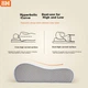 Подушка 8H H1 Pro Memory foam ортопедична з пам'яттю 57х35х11/9 см Gray (H1 Pro) - зображення 7