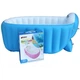 Надувная ванночка Intime Baby Bath Tub для новорождённых, портативная, водонепроницаемая, голубая - изображение 6