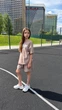 Костюм детский для девочки подростковый комплект спортивный на лето, шорты и футболка из хлопка IRmAS 1374 размер рост 164 бежевый - изображение 7