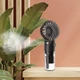 Ручной вентилятор и увлажнитель воздуха на аккумуляторе 2в1 Humidifying Fan трехскоростной мини вентилятор кондиционер с распылением воды, 15.7х6.8 см, черный - изображение 4