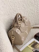 Жіноча сумка Louis Vuitton Nano Speedy Bandoulière 20 боченя бежевий через плече Луї Віттон - зображення 2
