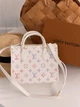 Женская сумка Louis Vuitton OnTheGo Aquarelle Premium Tote бело-лиловый через плечо Луи Виттон - изображение 1