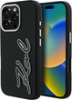 Etui plecki Karl Lagerfeld FW Grained Signature Logo do Apple iPhone 16 Pro Max Black (KLHCP16XPGFKSRSK) - obraz 1
