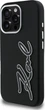 Etui plecki Karl Lagerfeld FW Grained Signature Logo do Apple iPhone 16 Pro Max Black (KLHCP16XPGFKSRSK) - obraz 2