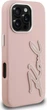 Etui plecki Karl Lagerfeld FW Grained Signature Logo do Apple iPhone 16 Pro Pink (KLHCP16LPGFKSRSP) - obraz 4