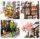 Румбокс Весняна теплиця з сакурою Інтер'єрний конструктор Sakura Greenhouse DIY Miniature House Kit M-2621 + купол - изображение 6