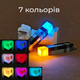Брелок фонарик на ключи в стиле факела Minecraft с аккумулятором, rgb 7 цветов, USB, в коробочке - изображение 4