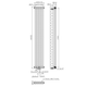 Дизайнерский радиатор Warm Well Column 2 1800×290 вертикальный, белый глянцевый - изображение 6