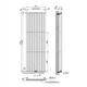 Дизайнерский радиатор Navin Ellipse Double 1800x600 вертикальный, черный (02-245133-6018) - изображение 4
