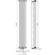 Дизайнерский радиатор Warm Well Column 2 1800×290 вертикальный, белый глянцевый - изображение 8