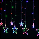 Гирлянда штора 120 LED 8 режимов для дома 3х1 м Звезды RGB LS-364 - изображение 5