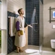 Лейка для душа Hansgrohe Activera Select S 95 2jet EcoSmart пластик, черный матовый (28033670) - изображение 3