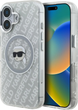 Etui plecki Karl Lagerfeld IML Karl Head Logo MagSafe do Apple iPhone 16 Grey (KLHMP16SHMKBKHG) - obraz 1