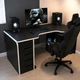 Стол игровой рабочий XGamer X4 Черный 160x85x77 см с USB-хабом, 6 выдвижными ящиками, кабель-органайзером и нишами для хранения - изображение 1