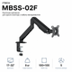 Настольное крепление для мониторов ITech MBSS-02F 17"-32" до 9 кг VESA 100x100 Black - изображение 1