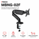 Настольное крепление для мониторов ITech MBNG-02F 17"-32" до 9 кг VESA 100x100 Black - изображение 1