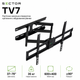 Кронштейн для телевизоров с уровнем SECTOR TV7 37"-70" до 35 кг VESA 600x400 Black - изображение 1