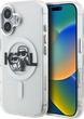 Etui plecki Karl Lagerfeld IML Glitter Karl & Choupette Sketch Logo MagSafe do Apple iPhone 16 Transparent (KLHMP16SHGKCGKBT) - obraz 1