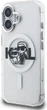 Etui plecki Karl Lagerfeld IML Glitter Karl & Choupette Sketch Logo MagSafe do Apple iPhone 16 Transparent (KLHMP16SHGKCGKBT) - obraz 2