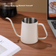 Кавоварка JD Original Pour-Over, домашній кавник для крапельного заварювання, чайник з нержавіючої сталі 304 з довгим носиком та тонким горлом, 350 мл, кремово-білий - зображення 6