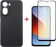 Комплект чехол для смартфона + стекло DENGOS Carbon для Xiaomi Redmi A7 Pro Black (DG-KM-202) - изображение 1