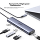 Док-станция расширения UGREEN Type-C, разветвитель USB-C 3.0, 4-портовый адаптер-концентратор, совместима с ноутбуками Apple 17/16, планшетами Mac и iPad. - изображение 6