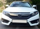 Накладки на противотуманные фары OmsaLine (2 шт., нержавейка) для Honda Civic Sedan X 2016-2021 гг - изображение 3