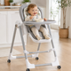 Стульчик для кормления BabyChair с регулируемой спинкой и столиком, шезлонг, колеса, складной X-715 / Стульчик-шезлонг для кормления / Детское кресло с регулируемой спинкой и столиком - изображение 3