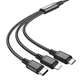 Data - кабель Hoco X76 3in1 Type-C / Lightning / Micro-USB 1m, 2A, Black - зображення 5