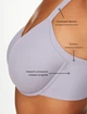 Згладжуючий бюстгальтер з повним покриттям Thirdlove ComfortStretch Smoothing Full Coverage Bra - 85С - ніжний ліловий - зображення 5